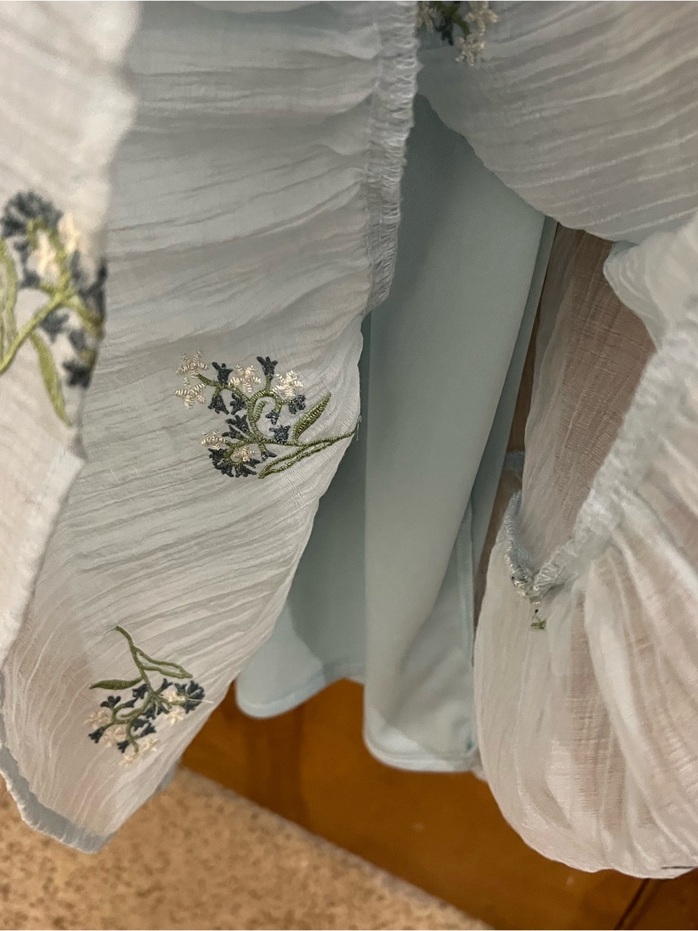 Wonderly Light Blue Floral Tiered Maxi Dress - Picture 8 of 11